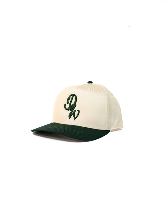 DW snapback - off-white /green