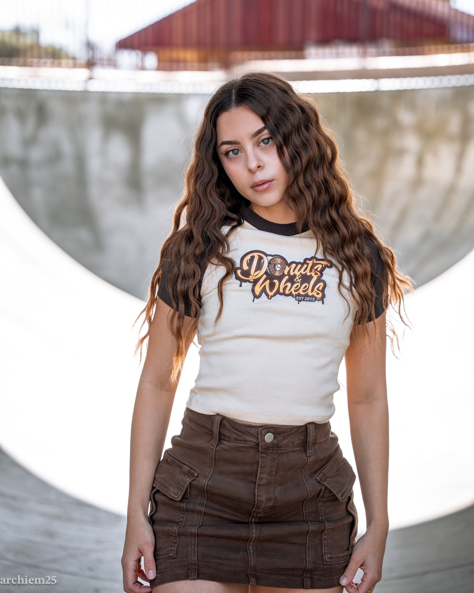 DW Baby Tee - brwn/tan – donuts and wheels