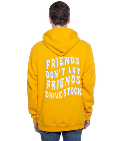 DW "Friends" Hoodie - yellow white puff