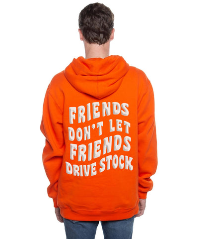 DW "Friends" Hoodie -orange /white puff