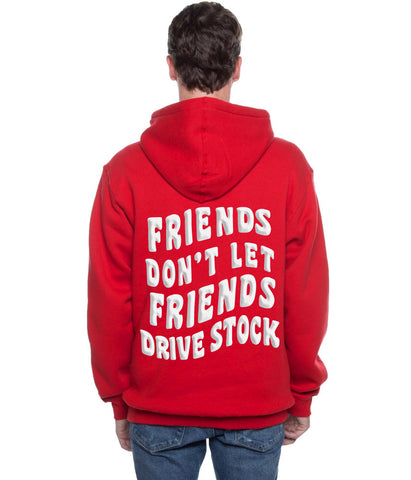 DW "Friends" Hoodie - Red with white puff