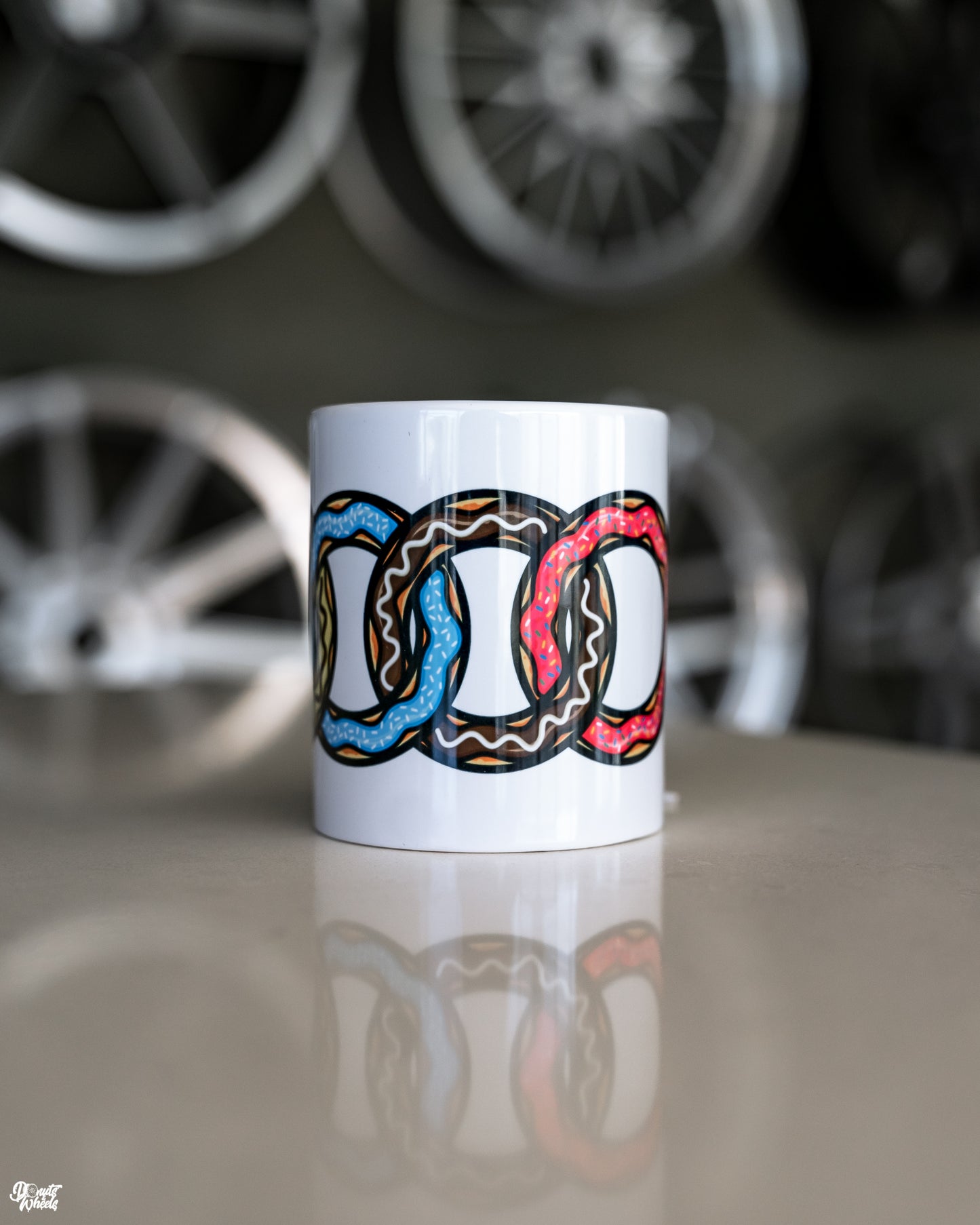 Audi Rings Donut mug