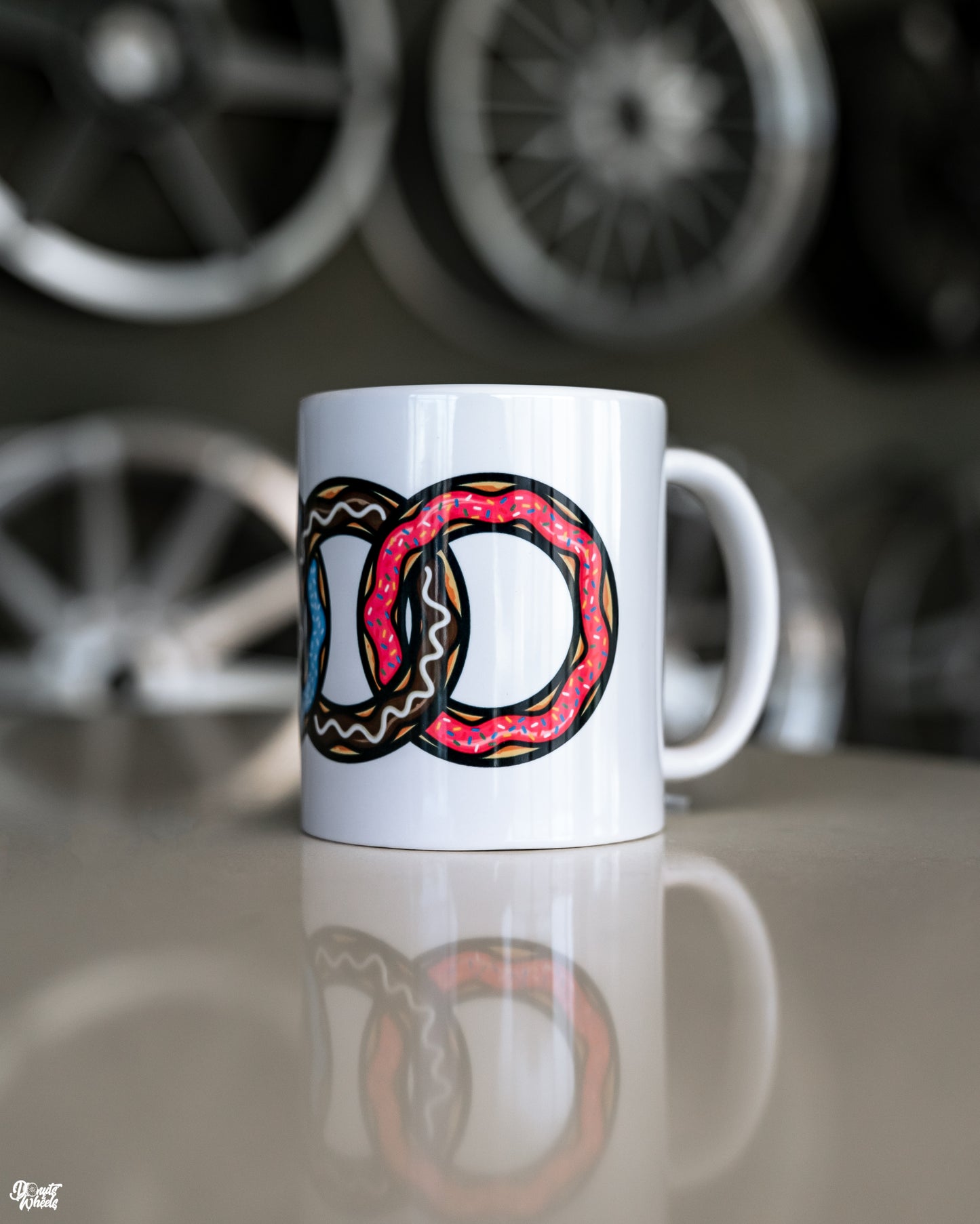 Audi Rings Donut mug