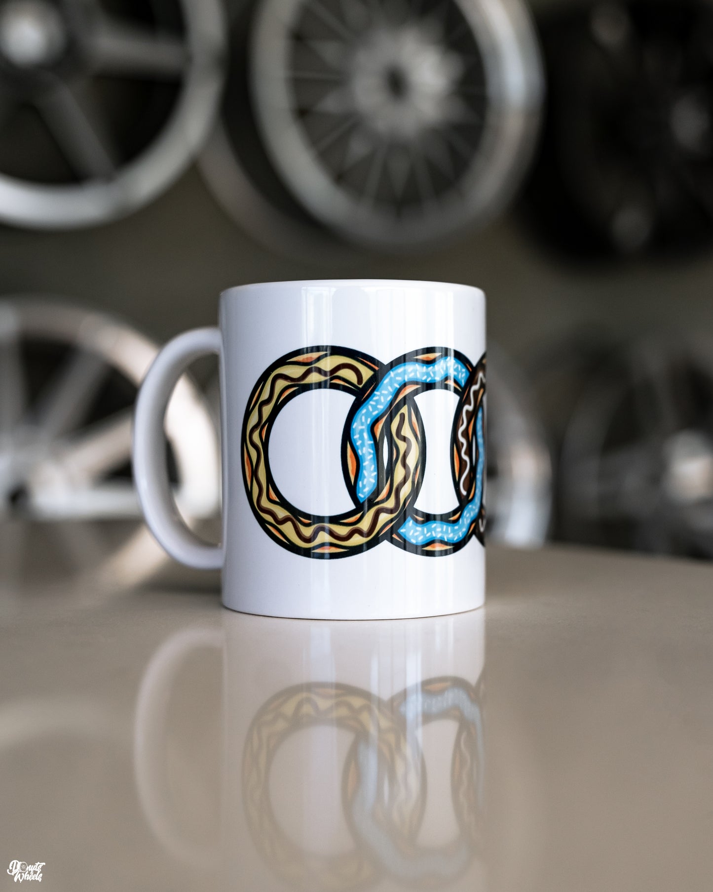 Audi Rings Donut mug